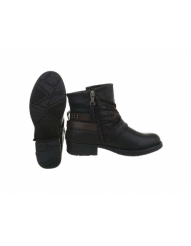 Bottines à sangles décoratives style hippie boho