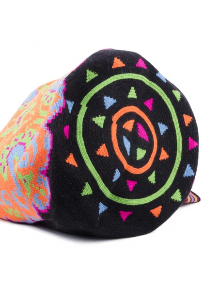 Mochila Wayuu Bag - black and orange