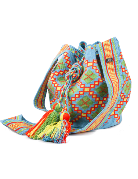 Mochila Wayuu Bag - blue, green and orange