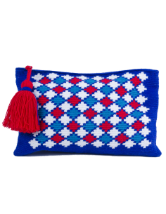 Pochette Mochila Wayuu- bleu