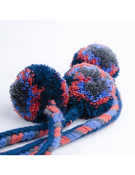 Mochila Wayuu Backpack - blue and orange