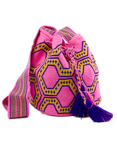 Sac à dos Mochila Wayuu - rose et orange