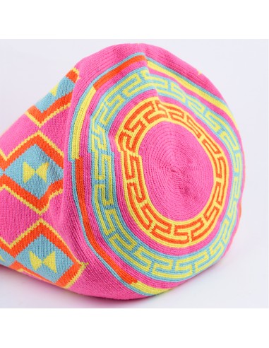Mochila Wayuu Tasche - rosa, cyan und orange