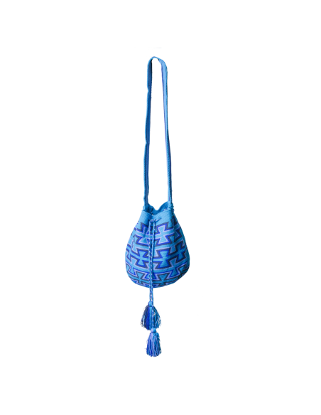 Mochila Wayuu Bag - blue zigzag