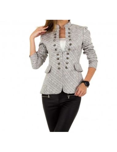 Blazer gris vagues et arabesques face fermé