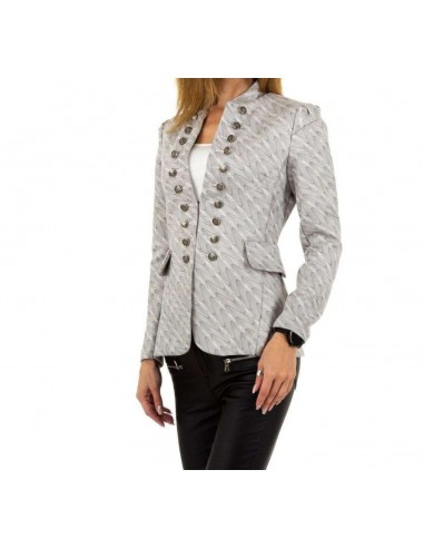 Blazer gris vagues et arabesques profil