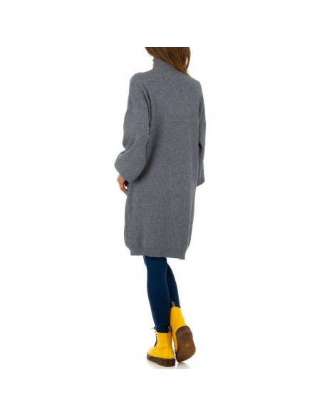 Pull ample à col roulé kaki à maille épaisse et chaude