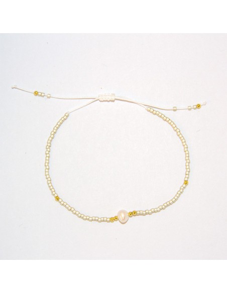 Einfarbiges Perlmuttarmband