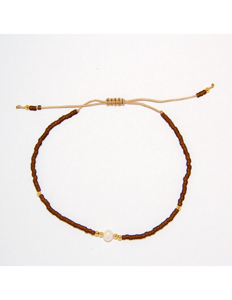 Tweekleurige parelmoeren armband