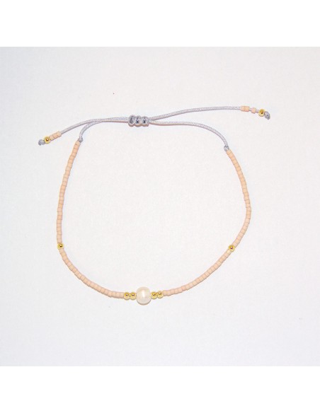 Tweekleurige parelmoeren armband