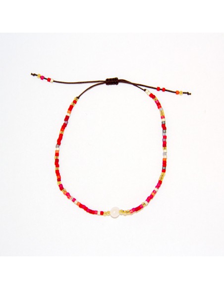 Veelkleurige parel en parelmoer armband