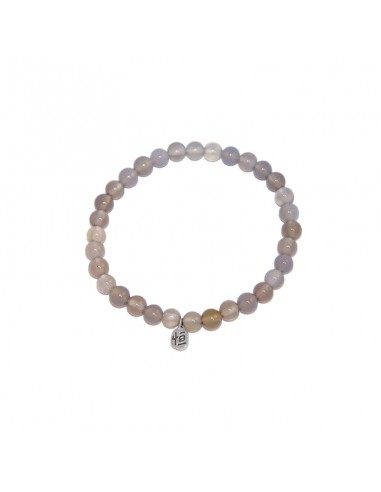 Natuurlijke grijze agaat armband