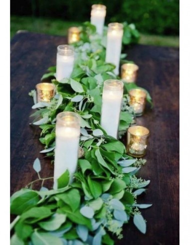 Candle 7 days white in glass