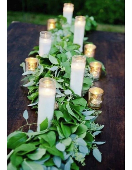 Candle 7 days white in glass