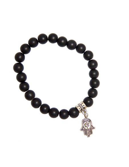 Black pearl bracelet with Fatma's hand