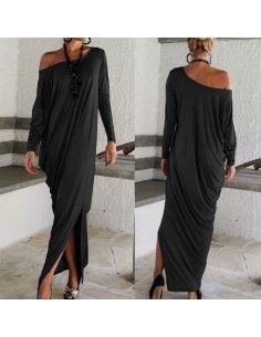 Schwarzes langes Kleid