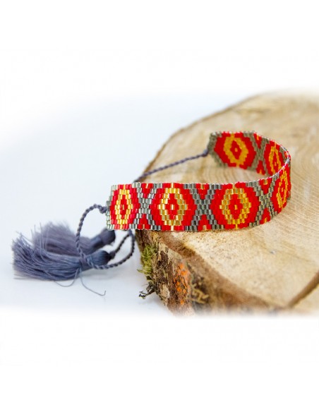 Miyuki kralen armband - diamanten en kwastjes