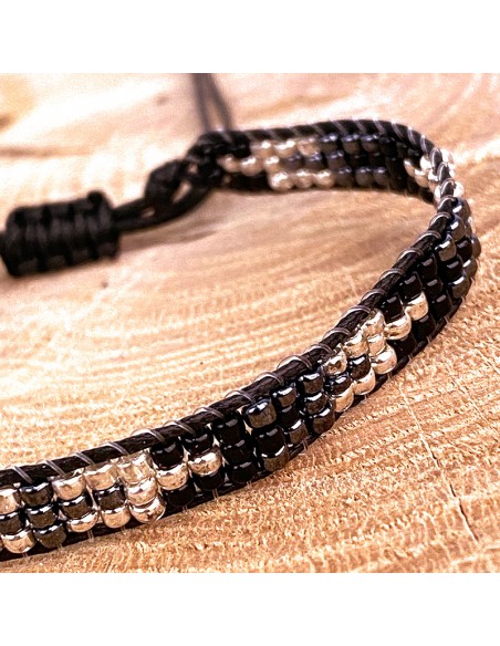 Fijne Miyuki kralen armband met kruis patroon