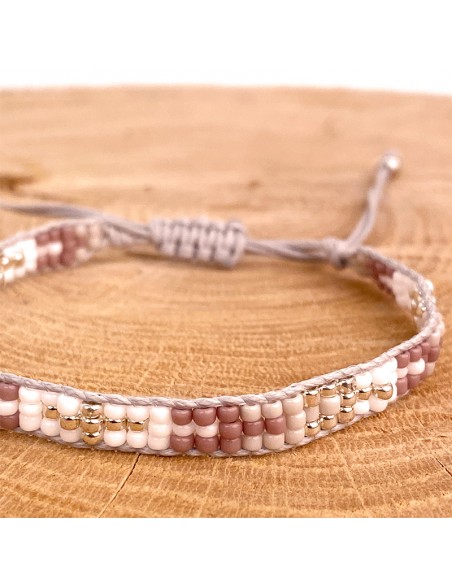 Feines Miyuki Perlen Armband mit Kreuzmuster