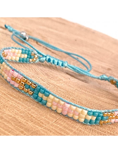 Feines Miyuki Perlen Armband mit Kreuzmuster