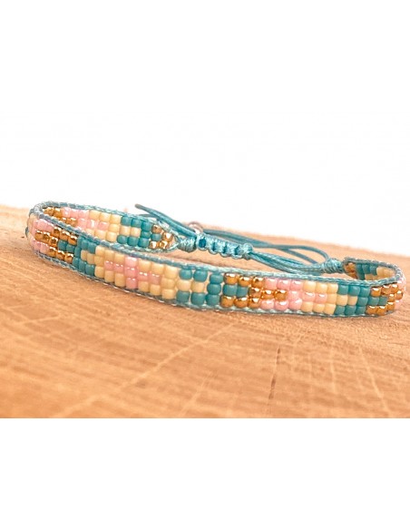 Miyuki fine beads bracelet cross pattern