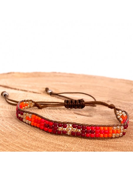 Miyuki fine beads bracelet cross pattern