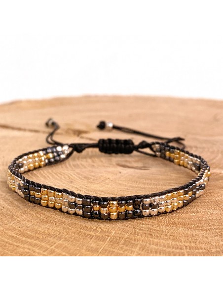 Feines Miyuki Perlen Armband mit Kreuzmuster