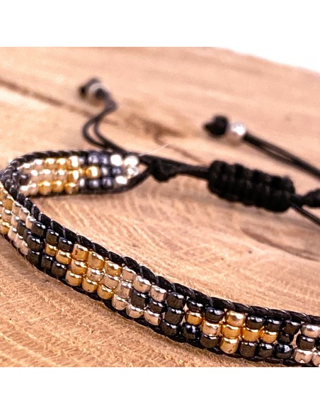 Miyuki fine beads bracelet cross pattern