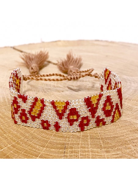 Miyuki Perlen Armband - Diamanten und Quasten