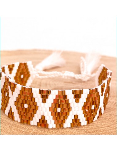 Miyuki kralen armband - diamanten en kwastjes