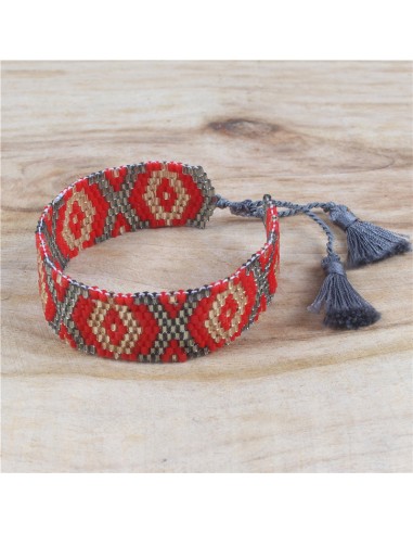 Miyuki kralen armband - diamanten en kwastjes