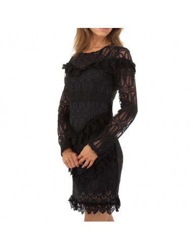 Black lace short dress