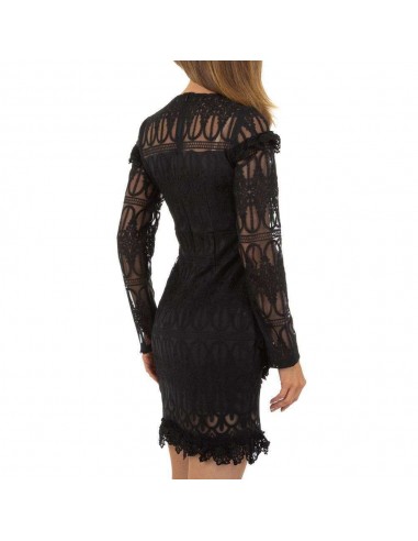 Robe courte à dentelle noire