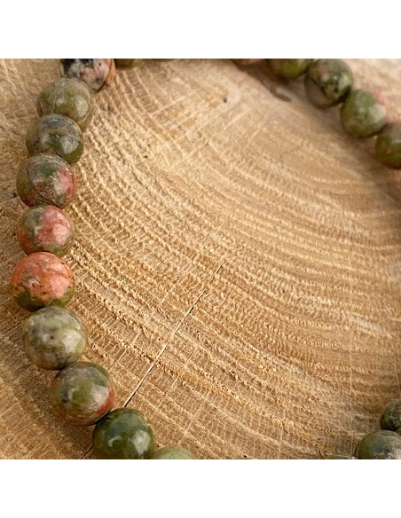 Bracelet en Unakite - pierre de l'introspection