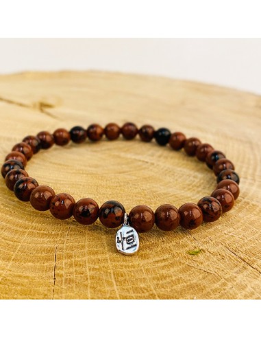 Bracelet en Obsidienne Acajou - pierre d'équilibre émotionnel