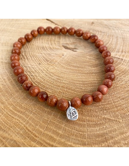 Gold Stone bracelet - stone of joy