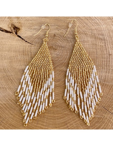 Diamond pearl earrings