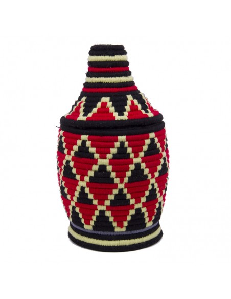 Moroccan basket - black and red
