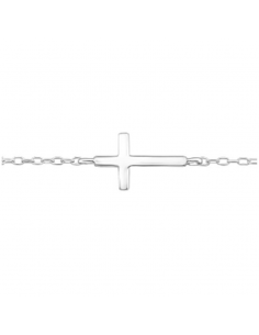 Echt zilveren kruis armband 925