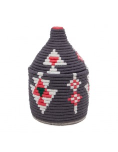 Kabash Design - Berbermand van riet en grijs gekleurde wol