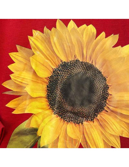 Long dress sunflower red burgundy