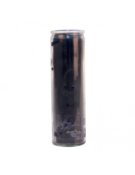Candle 7 days in black glass colored in the mass
