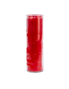 Candle 7 days in red glass colored in the mass