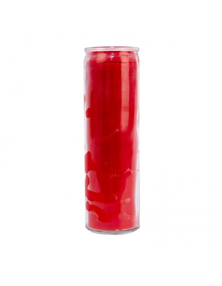 7 daagse kaars in rood glas gekleurd in de mis