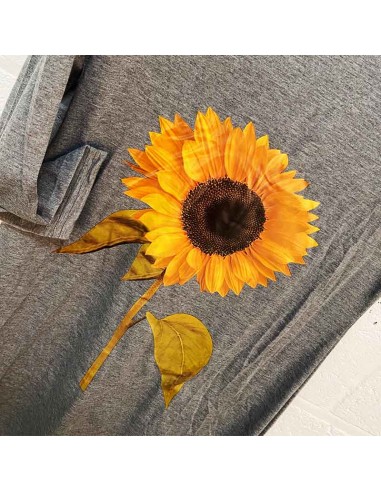 Grey sunflower long dress