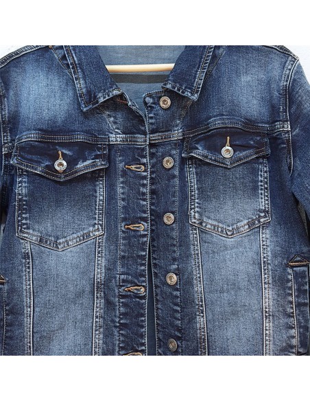 Jeansjacke mit Pattentaschen