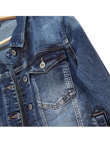 Denim jas met klepzakken