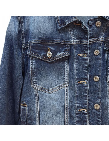 Denim jas met klepzakken