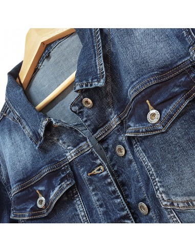 Jeansjacke mit Pattentaschen