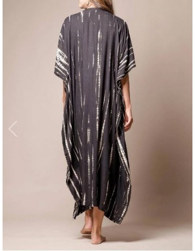 Black and brown caftan style long dress boho